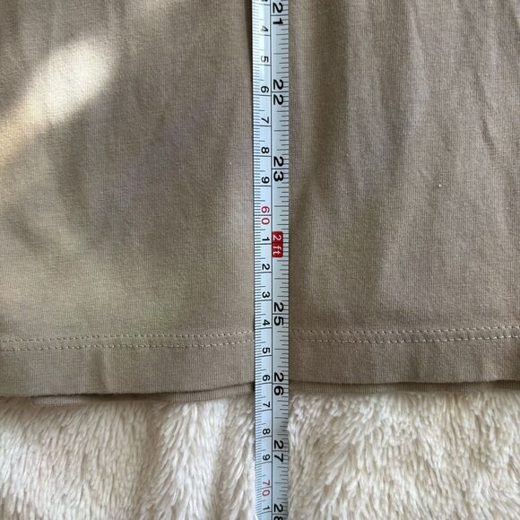 Express Mens Moisture Wicking Short Sleeve Polo Size Medium Beige Stretch Casual - Picture 7 of 7